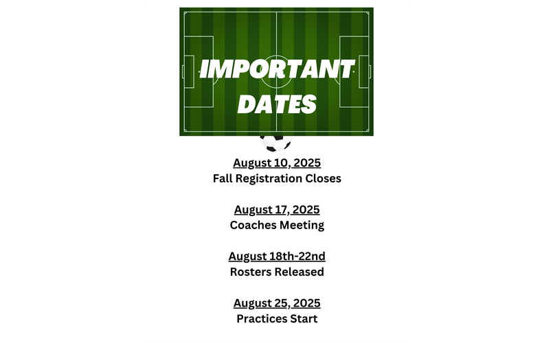 Fall Recreation Dates